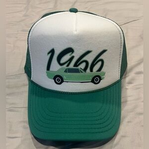 Vintage 1966 Ford Mustang Trucker Snapback hat pony muscle car